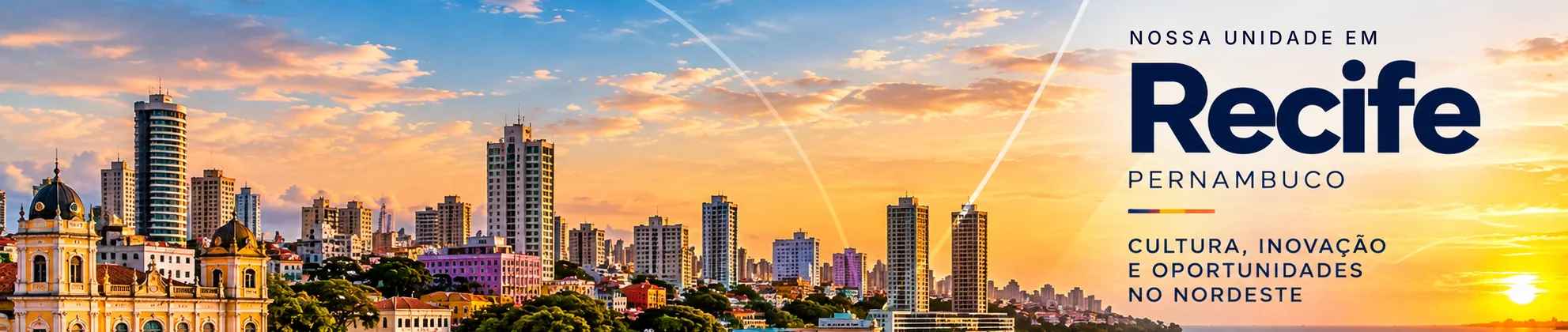 Nossa unidade em Recife, Pernambuco: Recife Antigo, rio Capibaribe e pontes ao entardecer